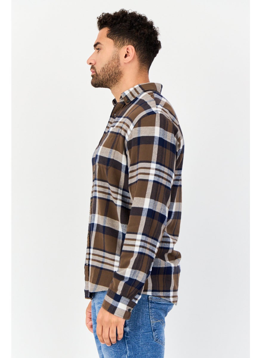 Jack Jones Men Regular Fit Long Sleeve Plaid Casual Shirt, Multicolor  - Image 4