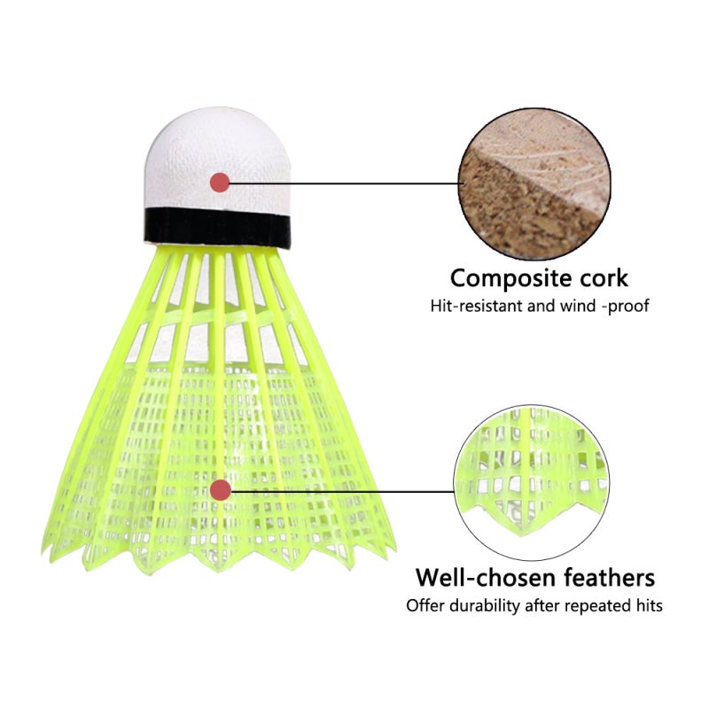REGAIL Badminton Shuttlecocks: 6pcs White Premium Feather & Composite Cork - Durable Stable Bounce Shuttlecocks for Beginners Amateurs Family Training Exercise - Image 3