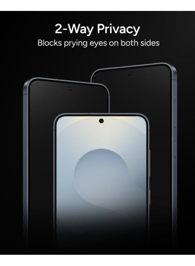 ZAGG InvisibleShield Privacy Screen Protector for Samsung Galaxy S25 Plus – 2-Way Privacy Filter, Clear Anti-Glare Clear - Image 3