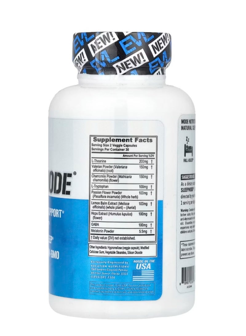 EVLUTION NUTRITION SleepMode 60 Veggie Capsules  - Image 2