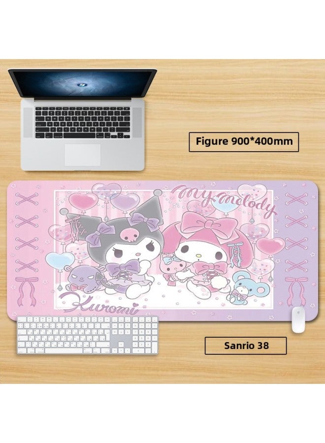 Unlocked Sanrio Mouse Pad Extra Large Girl Cute Cartoon Notebook Office Computer Keyboard Learning-Color:120x60cm Thickness 3mm-Pattern:Sanrio 38  - Image 1