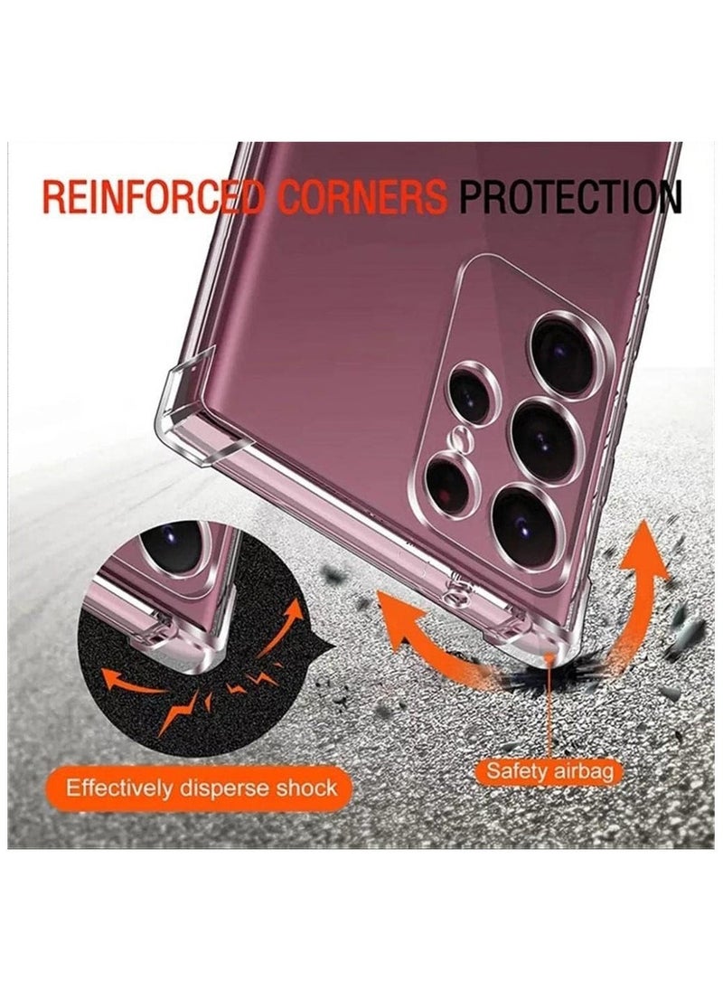 Raxoom Crystal Clear Case for Samsung Galaxy S23 Ultra 5G Clear TPU Four Corners Protective Soft Silicone Cover Transparent Soft Cover (Clear) - Image 2