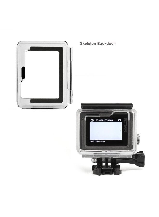 SOONSUN Backdoor Case Cover Kit for GoPro Hero 3+ Hero 4 Standard Waterproof Housing Case (Standard Backdoor + Skeleton Backdoor + LCD Touch Backdoor) - Standard Size Backdoor - Image 3
