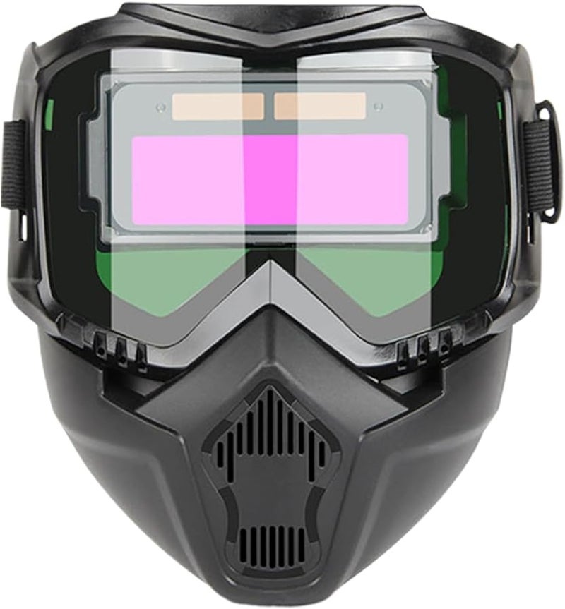 خوذة اللحام ذات التعتيم التلقائي للنموذج القياسي مع درع قابل للفصل وقناع الأمان - Image 1