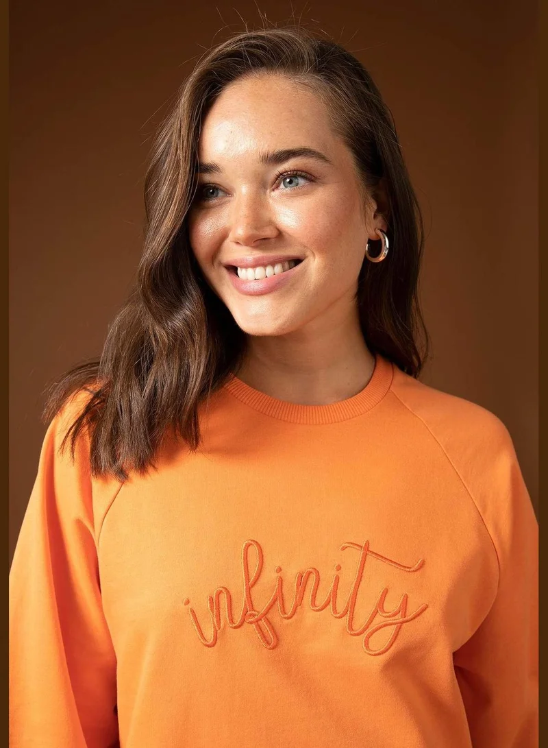 DeFacto Woman Relax Fit C Neck Long Sleeve Knitted Sweat Tunic