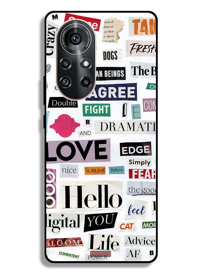 Tolwak Huawei nova 8 Pro 4G Protective Case Cover Short Quotes Stickers - Image 2