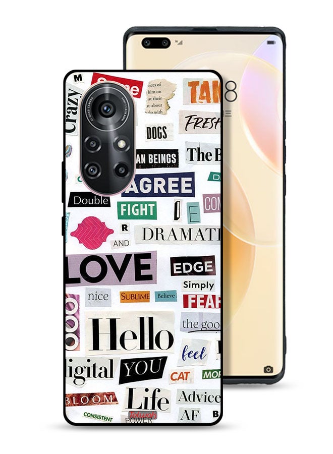 Tolwak Huawei nova 8 Pro 4G Protective Case Cover Short Quotes Stickers - Image 1