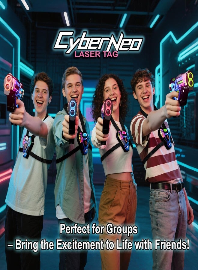Winyea Tag Laser Tag Set of 4, Lazer Tag Guns & Vests, Gift Ideas for Kids Teens and Adults, Cool Birthday Christmas Toys for Teenage Ages 8 9 10 11 12+Year Old Boy & Girls - Image 5