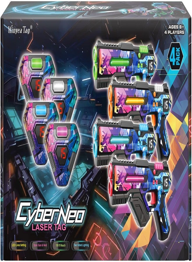 Winyea Tag Laser Tag Set of 4, Lazer Tag Guns & Vests, Gift Ideas for Kids Teens and Adults, Cool Birthday Christmas Toys for Teenage Ages 8 9 10 11 12+Year Old Boy & Girls - Image 1