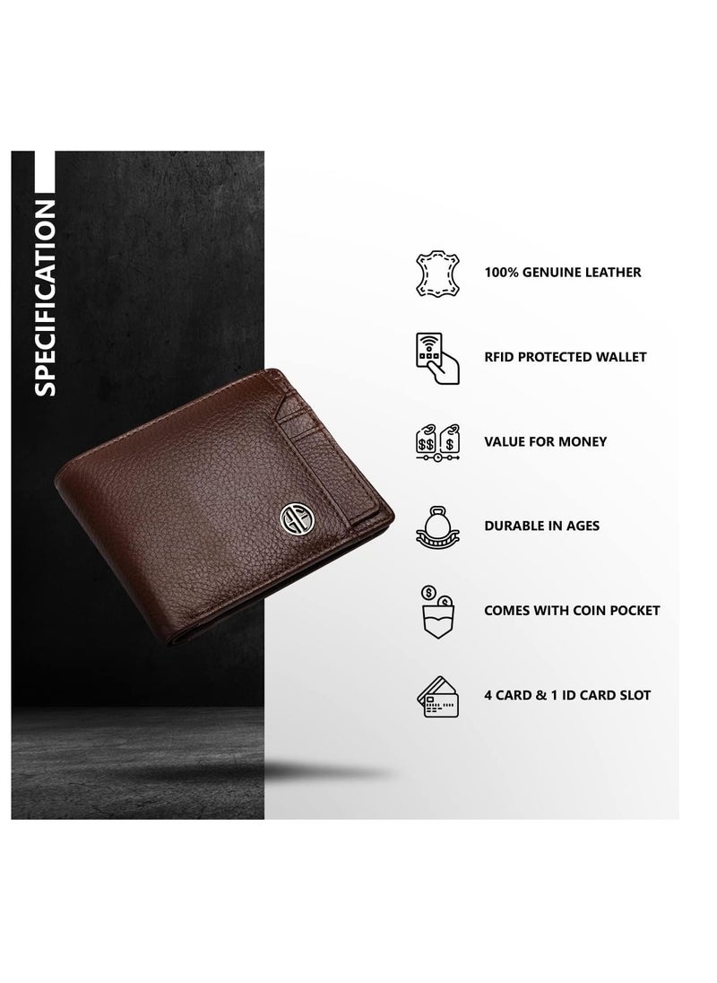 HAMMONDS FLYCATCHER RFID Protected Brushwood Leather Card Holder Wallet for Men|6 Card Slots| 1 Coin Pocket|2 Hidden Compartment|2 Currency Slots|1 ID Slot | 8RPQ  - Image 2