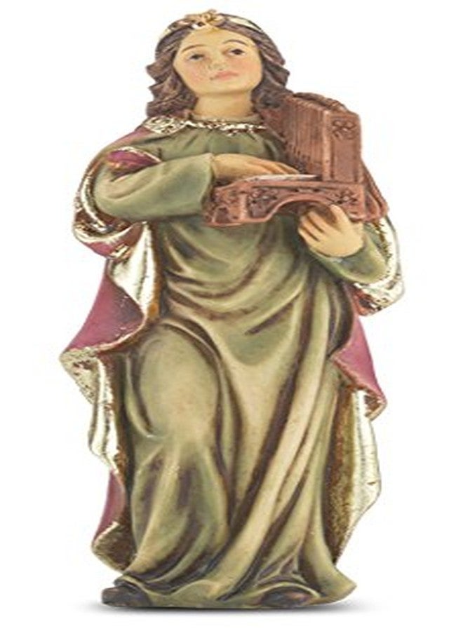 4" Statue with Prayer Card St. Cecilia