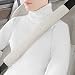 LACDL Extra Long Seatbelt Covers Super Soft Furry for Adults Kids Women Men Thick Plush Full Car Seat Belt Cushion Fluffy Shoulder Pad Protector Auto Interior Accessories 1pc Off White 155in - Image 2