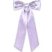 WantGor Long Tail Bow Hair Clips Hair Ribbon Bows Satin Bowknot Clip Large Hair Barrettes Cute Ponytail Holder Hair Accessories for Women Daily Party Wedding Prom Purple - Image 2