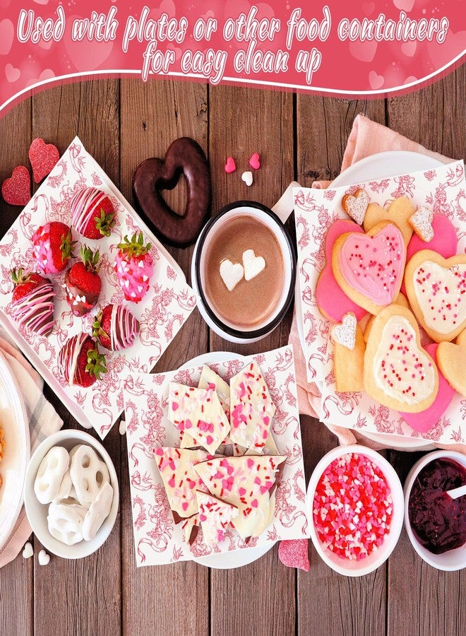 Supervitae 150 Pcs Valentine Wax Paper Sheets for Food Baking Sandwich Wrapping Tissue Heart Parchment Paper Greaseproof Waterproof Basket Liners for Picnic Valentine Party Favors(Cupid) - Image 5