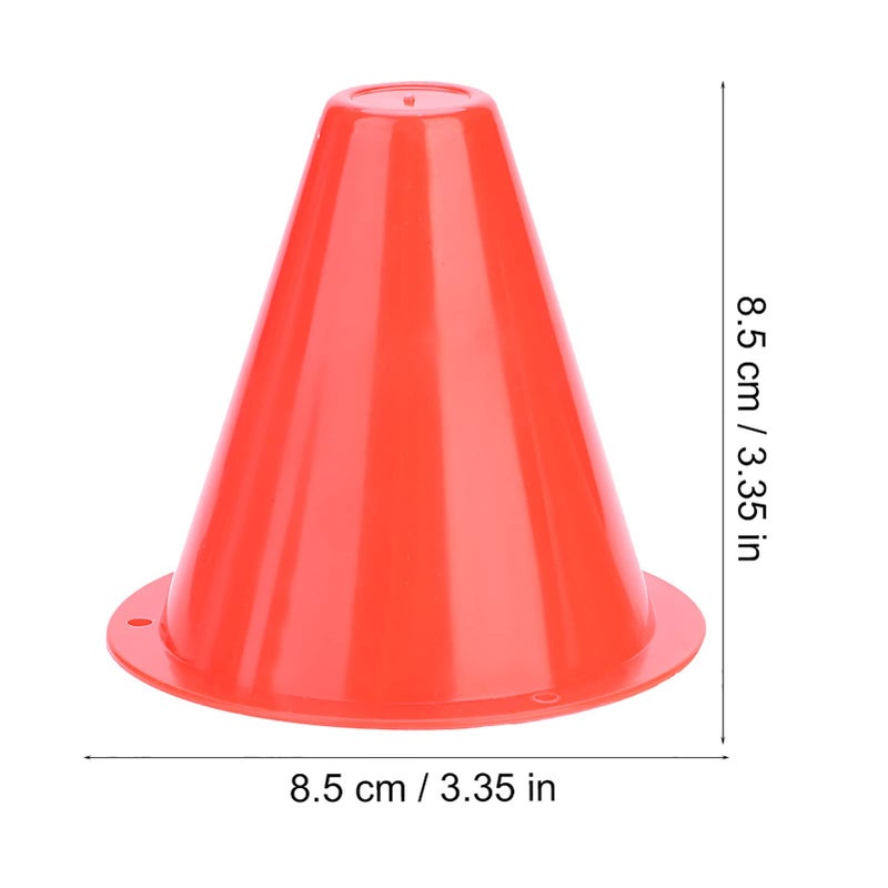 Red Soccer Training Discs Cones 10pcs Bright Colors Flat Bottom Easy Carry Store - Image 4