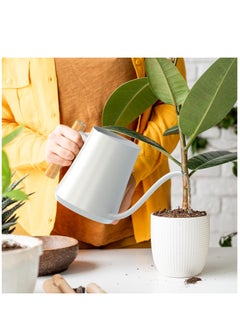 Hihonor Water Can Indoor Plant White 35oz with Long Spout Mini Water Can Indoor Metal Watering Can Pot for Indoor House Plant Bonsai Outdoor Garden Flowers Modern Decorative  - Image 5