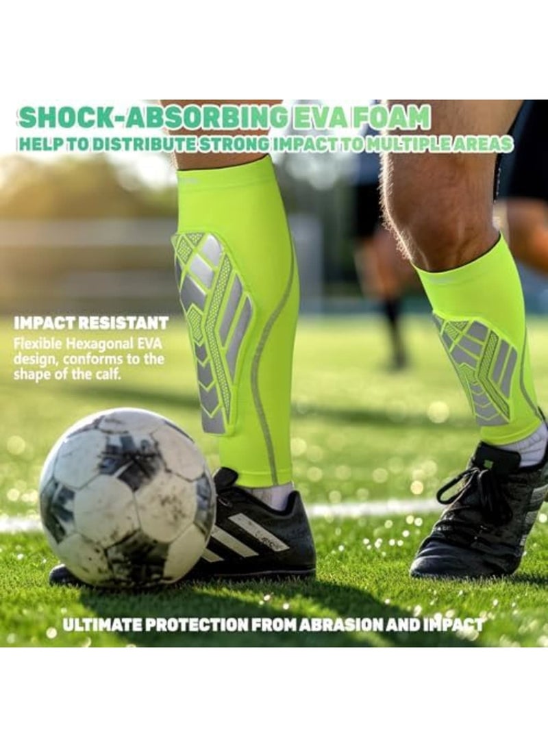 SYOSI Seektop Soccer Shin Guards Pads for Kids Youth Adult, Shin Guard Sleeves for Boys Girls, Calf Compression Sleeve with Shock-Absorbing Pads, High Impact Resistant Breathable Comfortable, Lightweight - Image 4