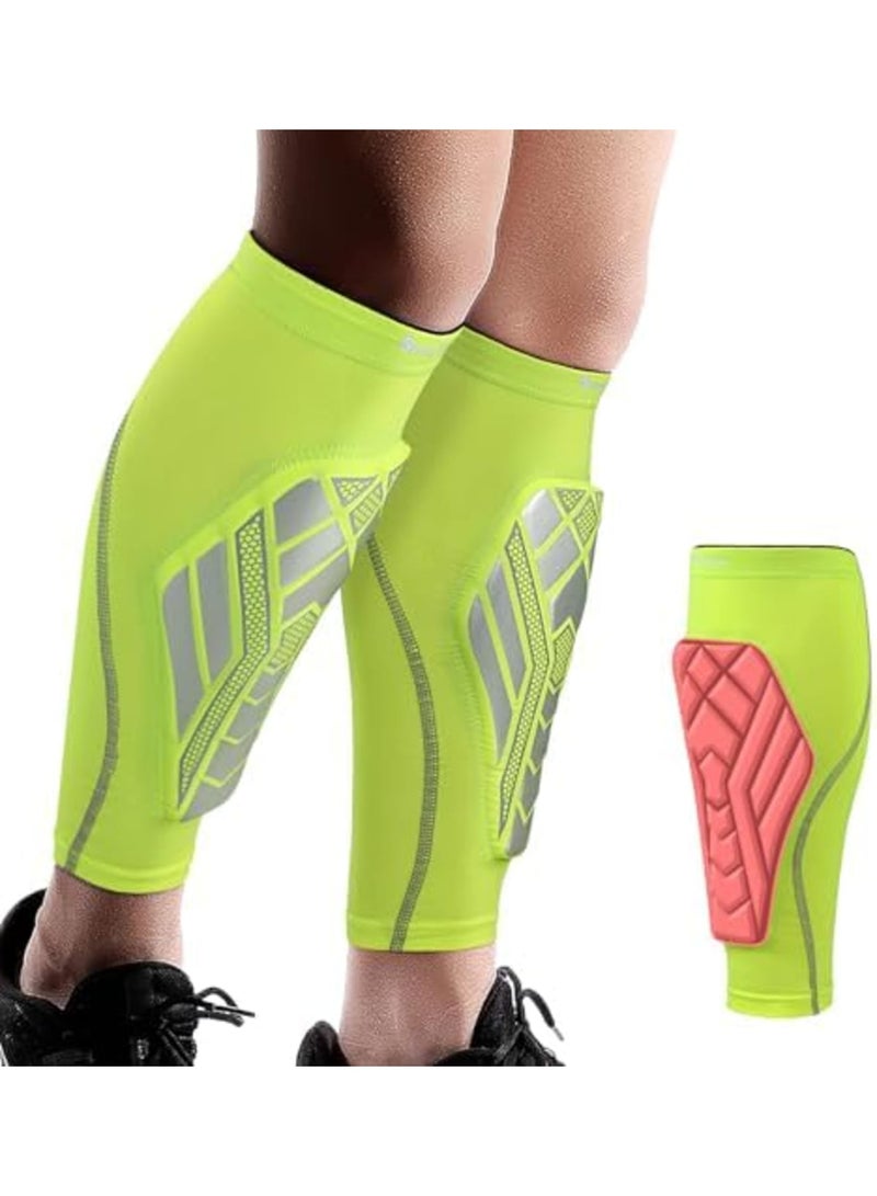 SYOSI Seektop Soccer Shin Guards Pads for Kids Youth Adult, Shin Guard Sleeves for Boys Girls, Calf Compression Sleeve with Shock-Absorbing Pads, High Impact Resistant Breathable Comfortable, Lightweight - Image 1