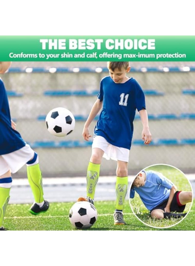 SYOSI Seektop Soccer Shin Guards Pads for Kids Youth Adult, Shin Guard Sleeves for Boys Girls, Calf Compression Sleeve with Shock-Absorbing Pads, High Impact Resistant Breathable Comfortable, Lightweight - Image 5