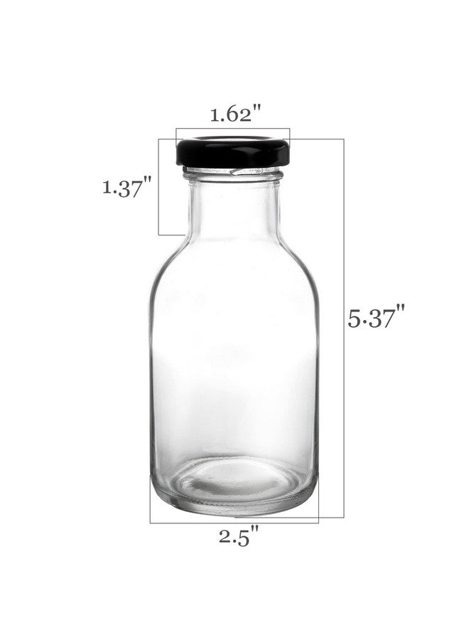 Kingrol Kingrol 16 Pack 8 oz Hot Sauce Bottles with Leak Proof Screw Caps, Wide Mouth Glass Bottles with Lids for Milk, Beverages, Oil, Salad Dressing  - Image 4