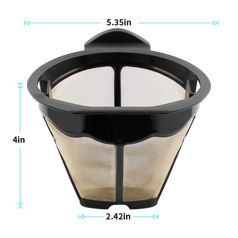 Veterger Replacement Parts 2Pcs Cone Reusable Coffee Permanent Filters  Compatible With Ninja Coffee Maker Cm305  Cp301  Cp307C Cm401 - Image 2