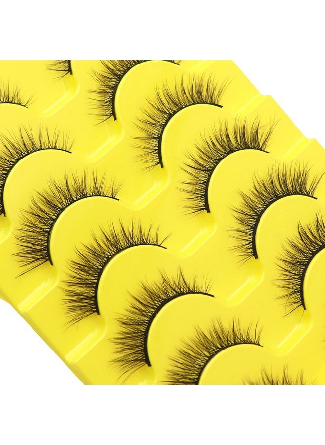 Ahrikiss False Eyelashes Wispy Lashes Natural Look 10Mm Soft Handmade Faux Mink Lashes Fluffy Eye Lashes Pack;M28  - Image 5
