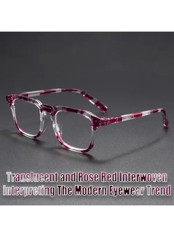 نظارات قراءة بإطار مربع أخضر شفاف بقوة تكبير 1.0 للرجال والنساء - Image 5