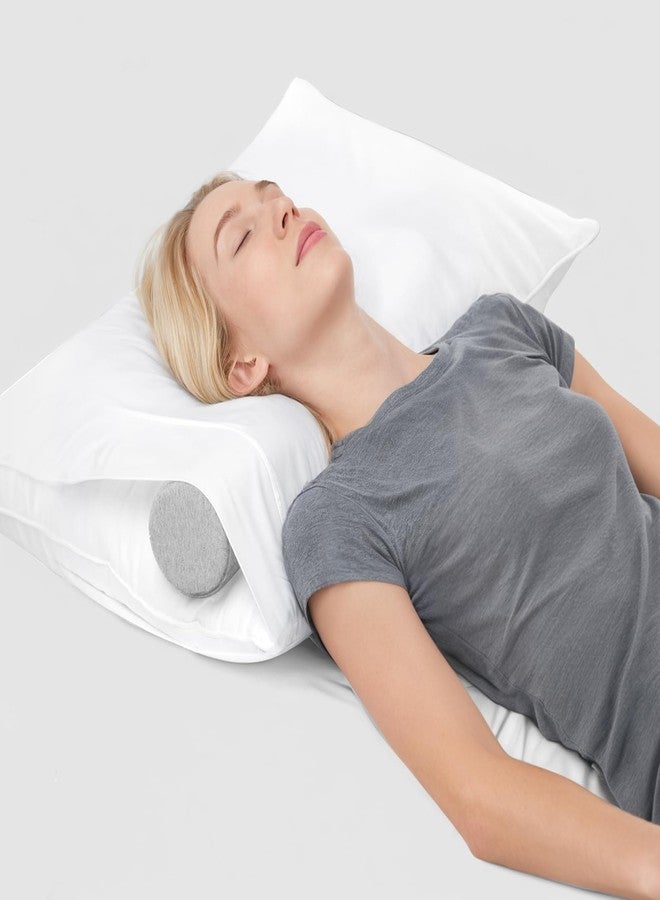 Forcanby Neck Roll Pillow, Memory Foam Neck Support Pillows, Round Neck Pillows, Cylinder Bolster Pillows for Bed, Couch, and Yoga, Removable Washable Cover,18 * 4 * 4 inch (Grey) - Image 5