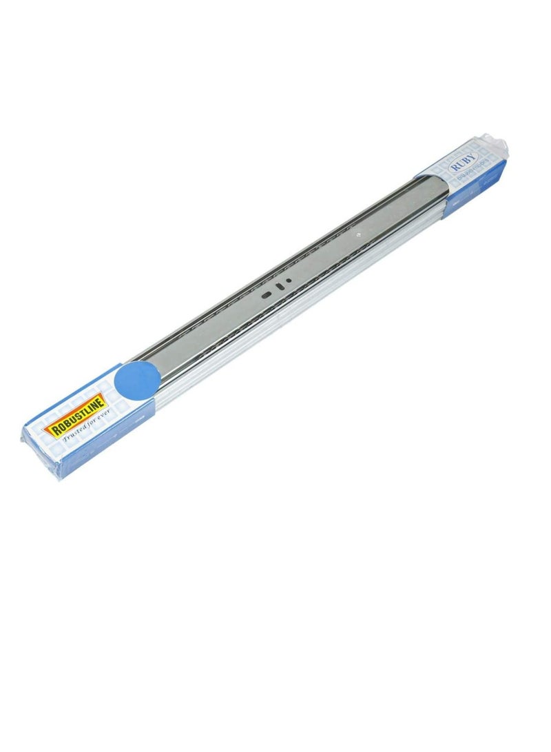 ROBUSTLINE Robustline Side Mounted Full Extension Drawer Slides Set | Silver Color | 20 inch | Metal | 2 Pieces  - Image 1