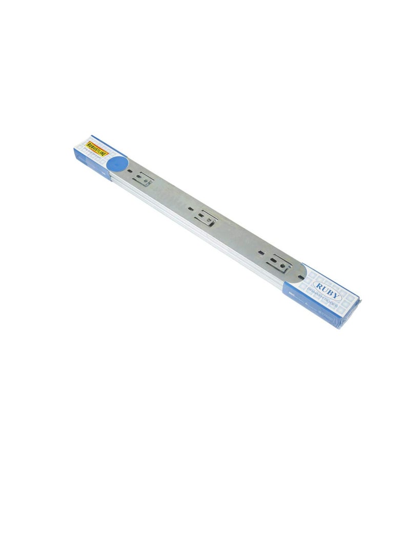 ROBUSTLINE Robustline Side Mounted Full Extension Drawer Slides Set | Silver Color | 20 inch | Metal | 2 Pieces  - Image 2
