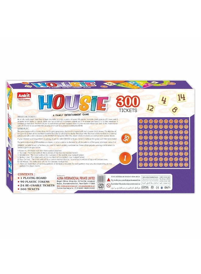 Ankit Toys Housie 15" Bingo Game – Classic Fun for Family & Friends | Perfect for Parties & Gatherings Fun Strategy & Educational Game for Kids & Adults - Image 2