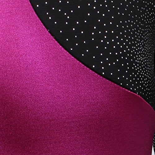 Daxiang Long Sleeves Rainbow Stripes Starry Sky Dancing Athletic Leotard for Little Girl Black 120(4-5Y) - Image 4