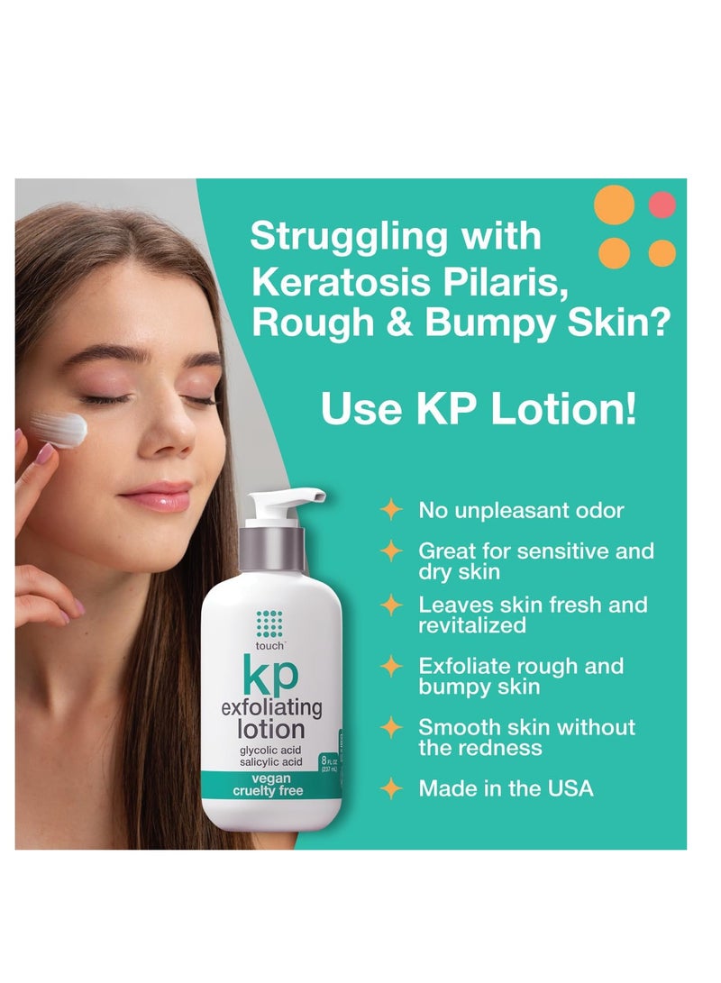 Touch KP Exfoliating Body Lotion Moisturizer 8 Fl Oz - Image 3
