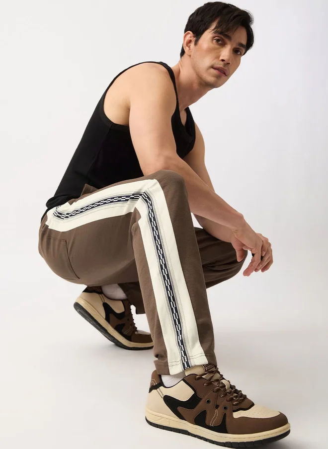 The Souled Store Men Graphic Printed Straight Fit Joggers