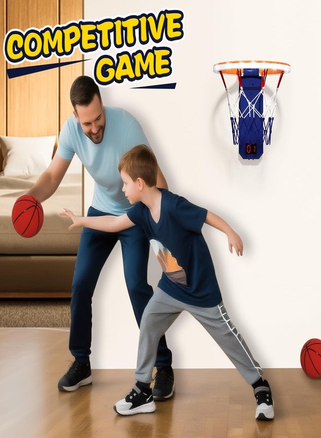 KOALA DIARY Kids Basketball Hoop Indoor with Lights & Sounds, Electronic Scoring, Easy Storage,Toys for Boys Girls, Birthday Gift Ages 3+ - Image 4