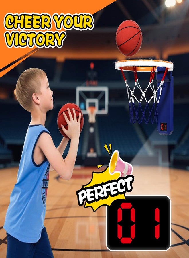 KOALA DIARY Kids Basketball Hoop Indoor with Lights & Sounds, Electronic Scoring, Easy Storage,Toys for Boys Girls, Birthday Gift Ages 3+ - Image 3