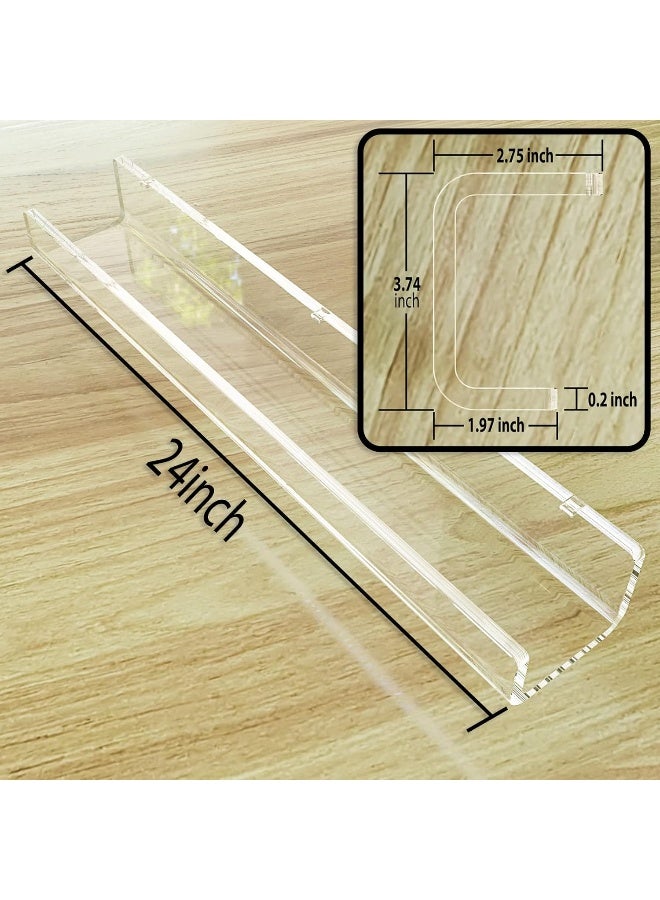 TPGP Acrylic Bookshelf, 2 Pack 24 Inch Wall Mounted Floating Bookshelf For Kids  - Image 2