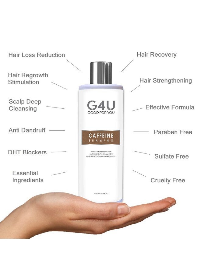 G4U Caffeine Shampoo for Thinning Hair, Hair Loss and Hair Growth for Men and Women. Natural Sulfate Free. Caffeine Biotin Saw Palmetto and more. For Home, Salons and Spas. 12 Fl Oz - Image 2