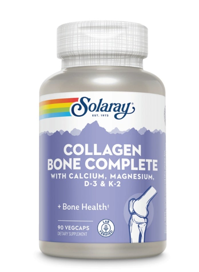 Solaray Collagen Bone Complete + Calcium, Magnesium & Vitamin D,K 90 Capsules