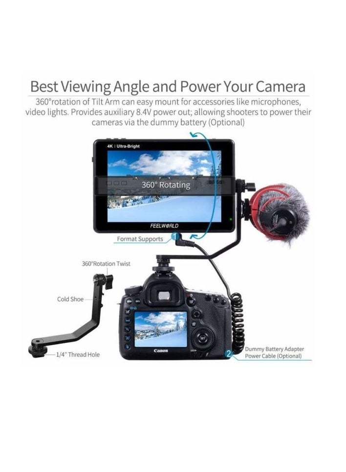 Feelworld شاشة كاميرا DSLR FEELWORLD LUT7 بحجم 7 إنش تعمل باللمس - Image 2