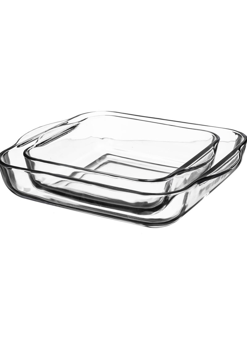 Dania A set of two-piece square oven trays, small: 1,950 litres, large: 3,200 litres. - Image 1