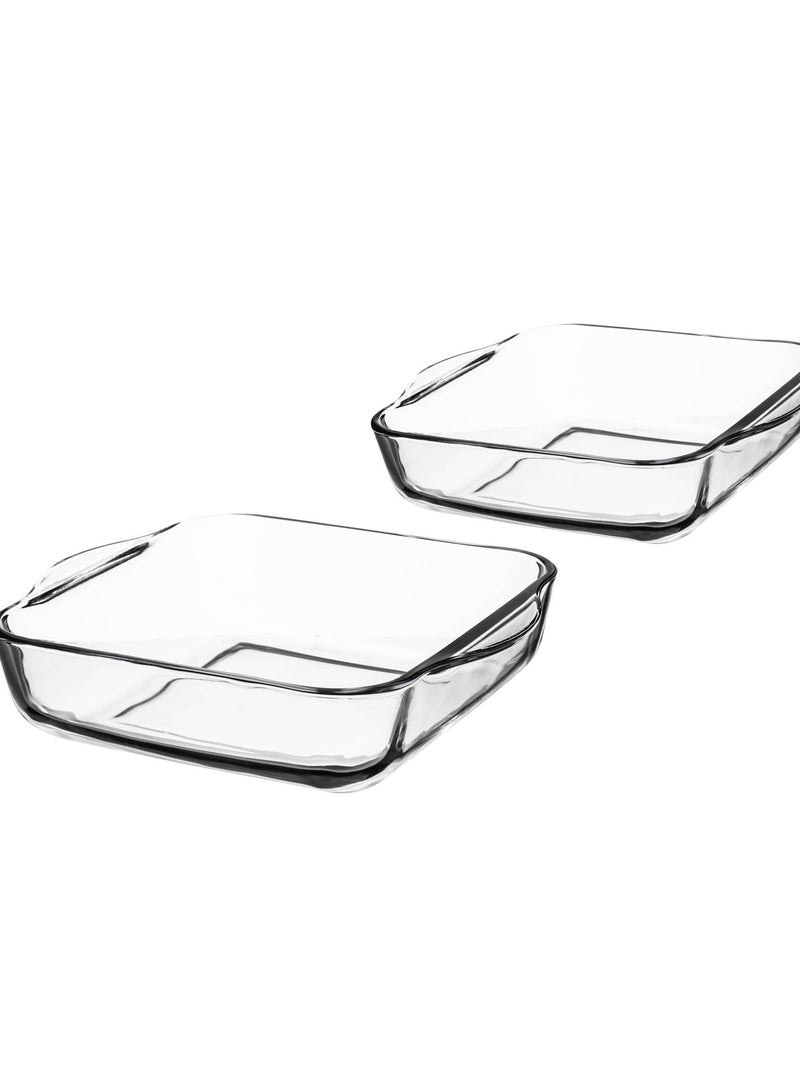 Dania A set of two-piece square oven trays, small: 1,950 litres, large: 3,200 litres. - Image 2