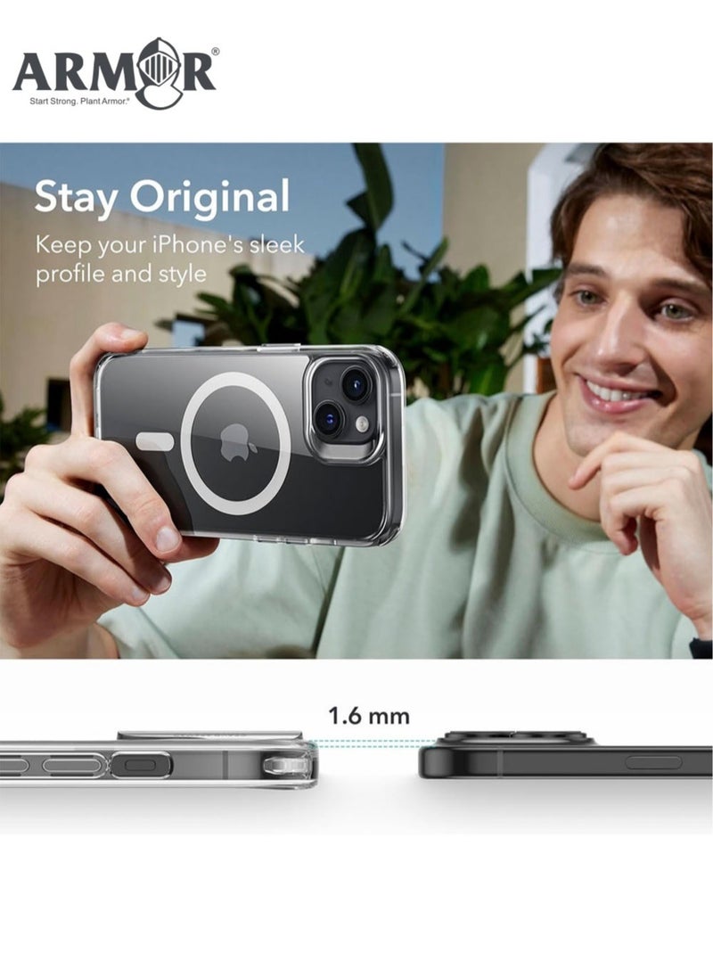 Protection cover for iPhone 15 , supports MagSafe, anti-yellowing and anti-scratch.