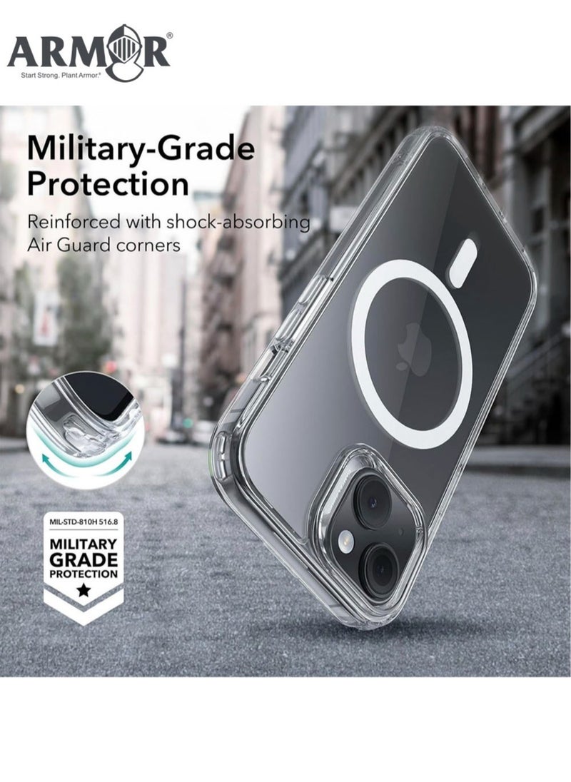 Protection cover for iPhone 15 , supports MagSafe, anti-yellowing and anti-scratch.