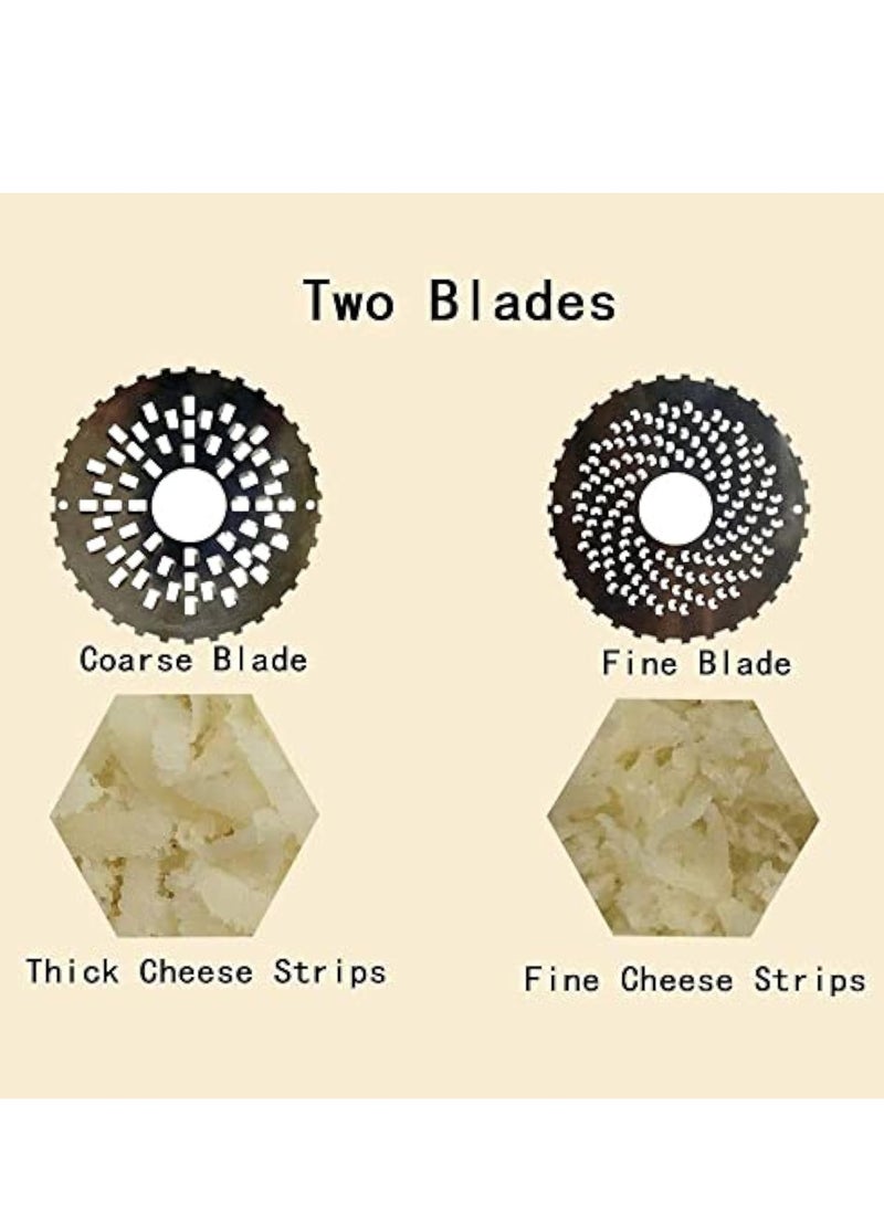 Hihonor - Stainless Steel Cheese Slicer with 2 Sharp Blades, Kitchen Tool Good Helper for Grate Cheese, Butter, Vegetables, Bread Grater - Image 1