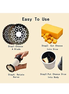 Hihonor Stainless Steel Cheese Slicer with 2 Sharp Blades, Kitchen Tool Good Helper for Grate Cheese, Butter, Vegetables, Bread Grater  - Image 5
