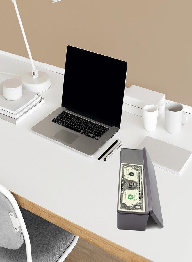 JINGHANGER Black Metal Cash Box with 100 PCS Clear Paper Money Holders, Dollar Bill Holder with Storage Case Single Row Currency Tray Money Collection Sleeves Protector Bag - Image 4