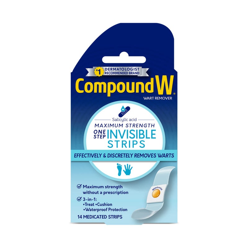 Compound W Maximum Strength One Step Invisible Wart Remover Strips, 14 CT - Image 1