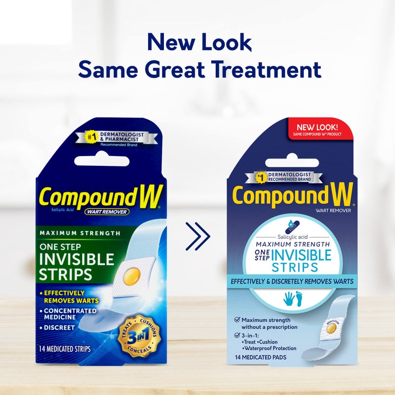 Compound W Maximum Strength One Step Invisible Wart Remover Strips, 14 CT - Image 2