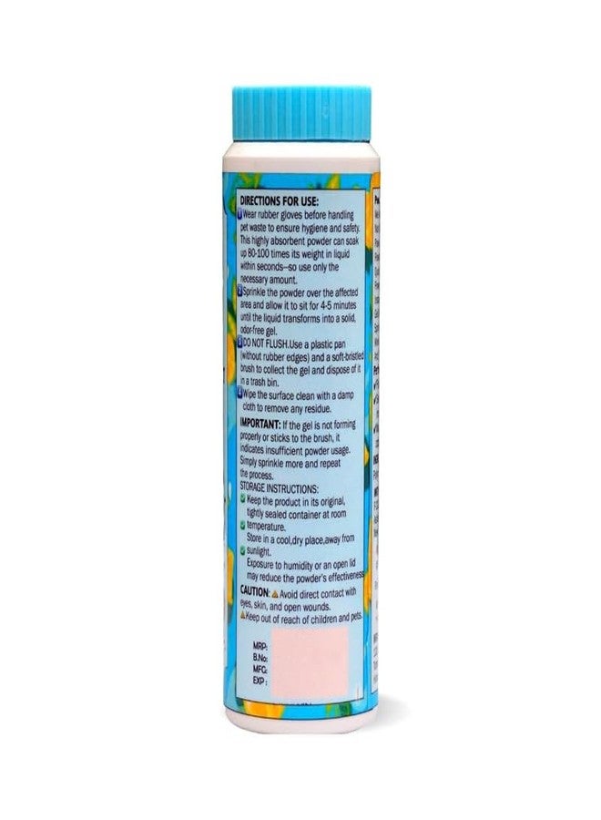 Bones N paws Bones ‘N’ Paws Pee-Lock Super Absorbent Powder 100gm (Pack of 2) for Dogs & Cats | Solidifies Pee, Vomit & Waste | Odor Control with Lemon Essential Oil | Non-Toxic & Biocide-Infused - Image 2